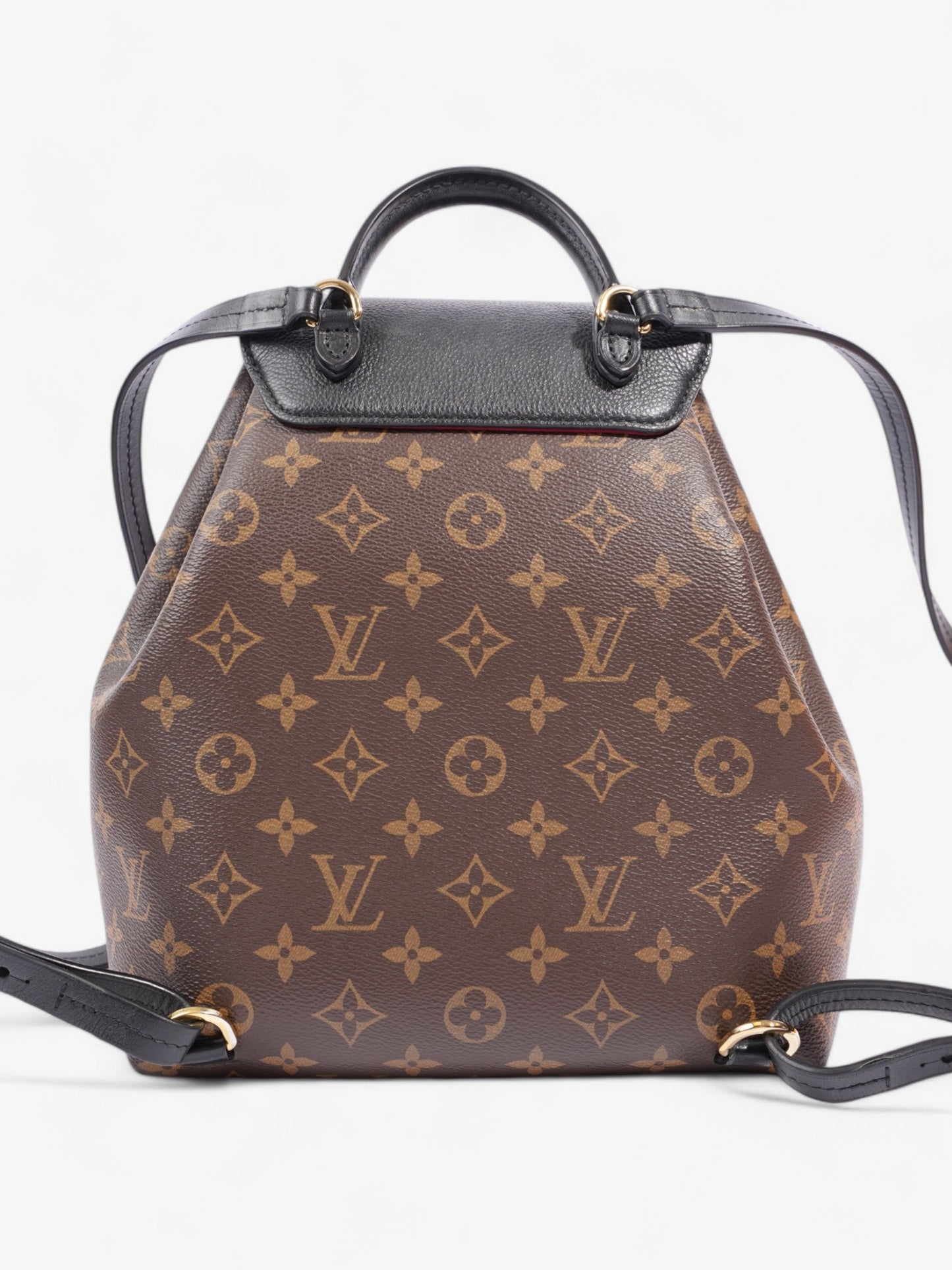 Louis Vuitton Montsouris Monogram / Black Coated Canvas PM