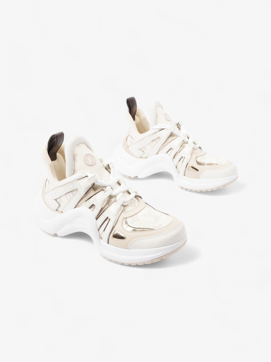 Louis Vuitton Archlight Sneakers White / Beige / Gold Canvas EU 40 UK 7