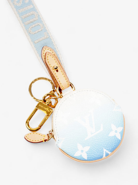 Louis Vuitton By The Pool Lanyard Key Holder Blue / White Canvas