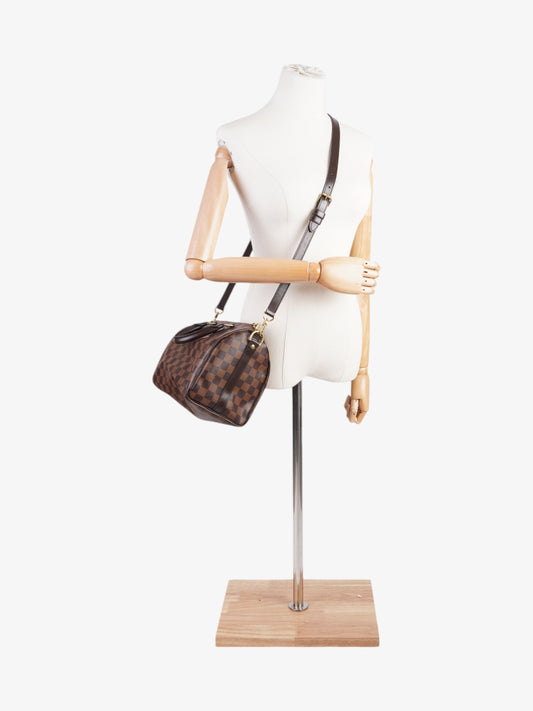 Louis Vuitton Speedy Bandoulière Damier Ebene Coated Canvas 25