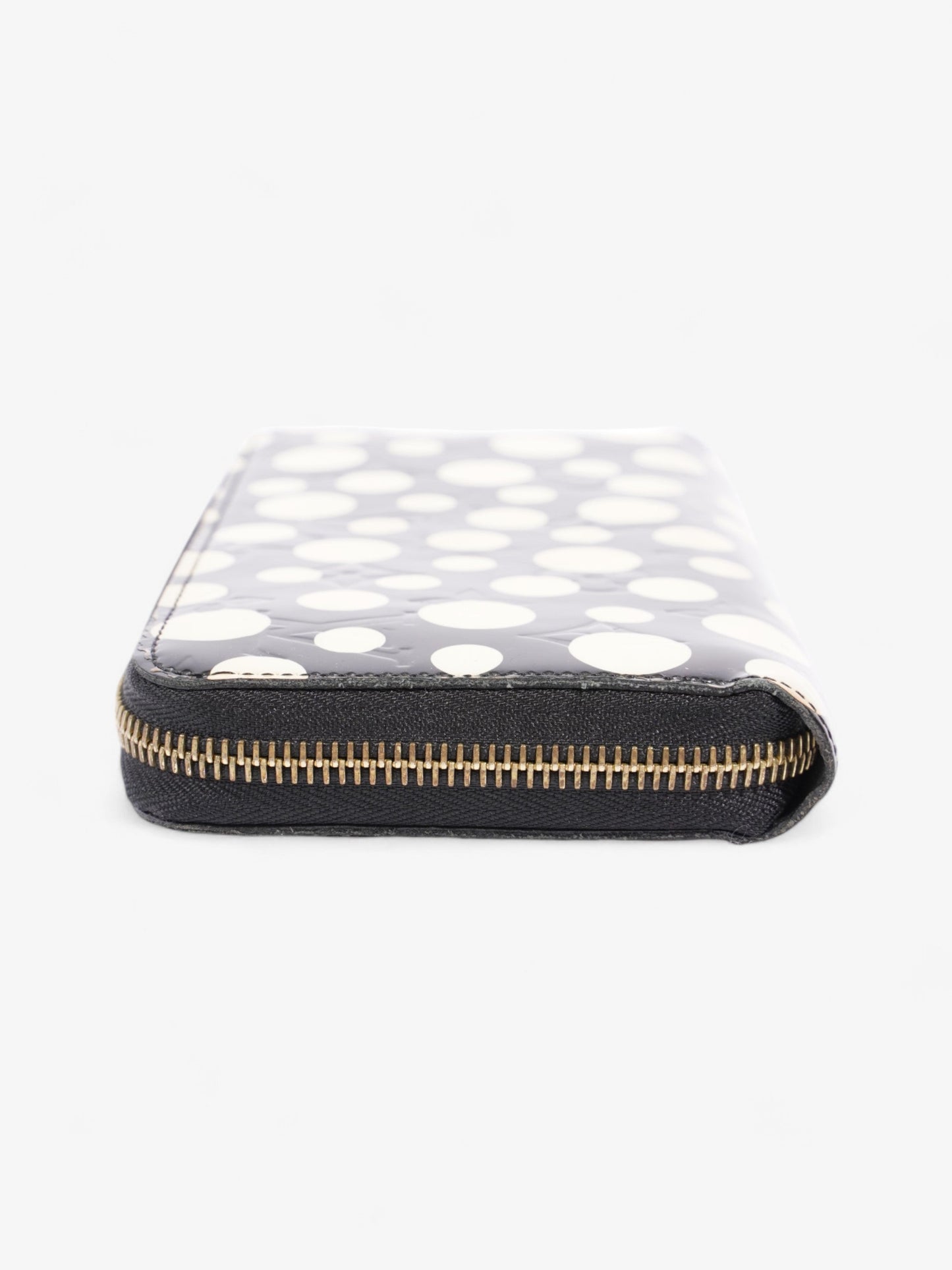 Louis Vuitton x Yayoi Kusama Infinity Zippy Wallet Black / Cream Patent Leather