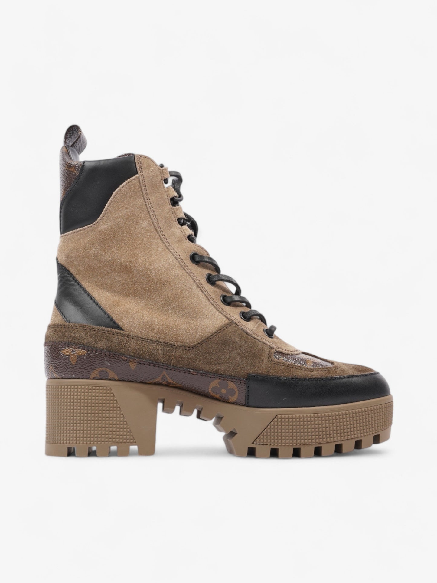 Louis Vuitton Laureate Desert Boots Beige / Brown / Black Suede EU 37 UK 4