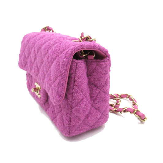 Chanel Purple Mini Classic Chain Shoulder Bag