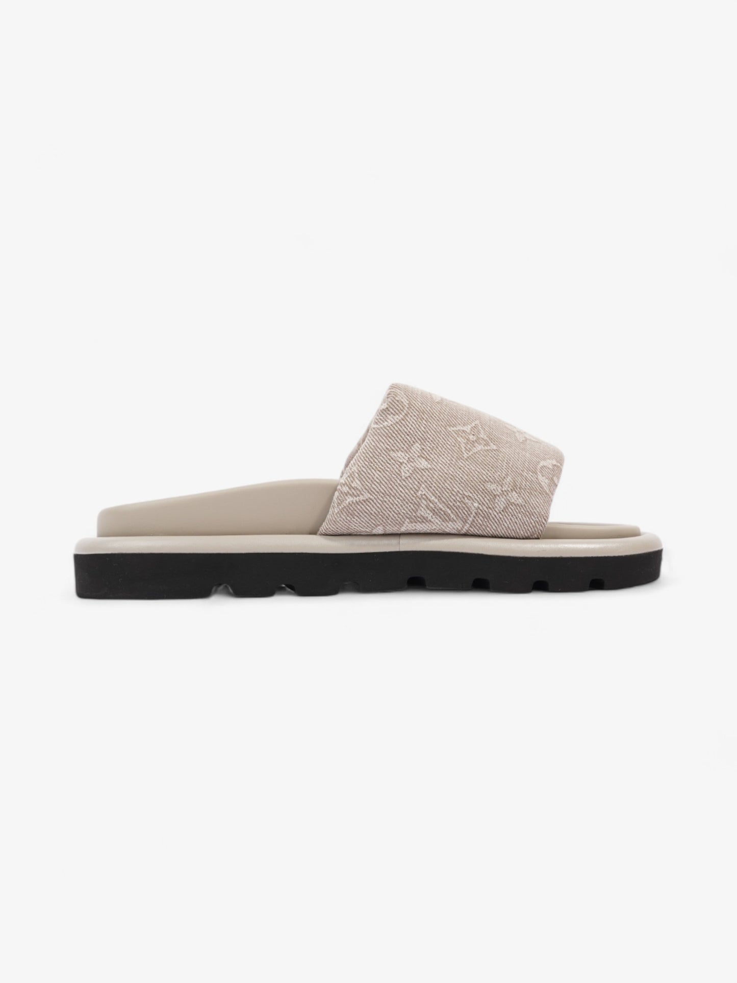 Louis Vuitton Pool Pillow Flat Comfort Mules Beige Fabric EU 38 UK 5