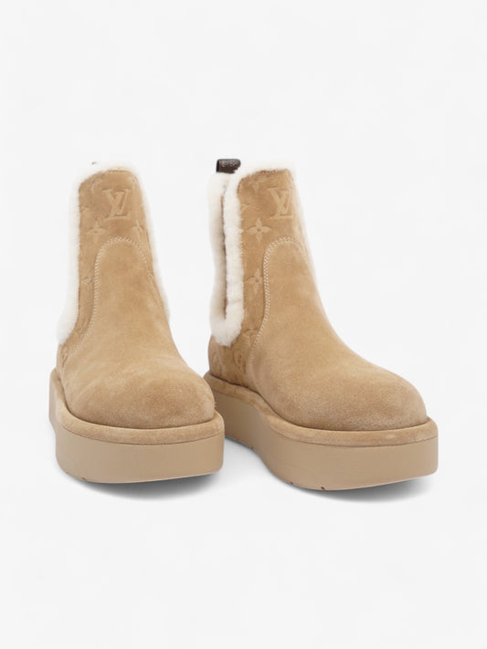 Louis Vuitton Aspen Chelsea Boots Beige / White Suede EU 39 UK 6