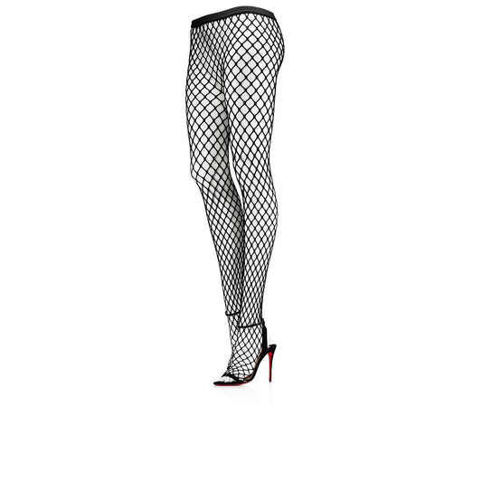 CHRISTIAN LOUBOUTIN ZOOM 100 MM MESH TIGHTS SANDALS.
