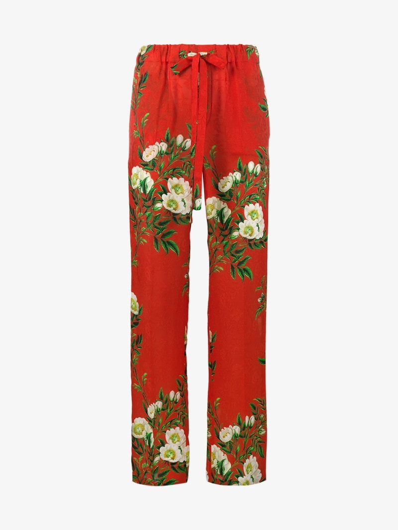 GUCCI SILK FLORAL PRINT PAJAMA PANT SIZE 42
