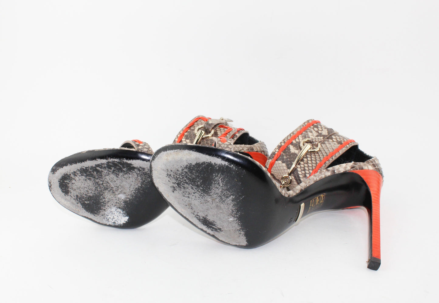 Gucci Ursula Python ankle Sandals