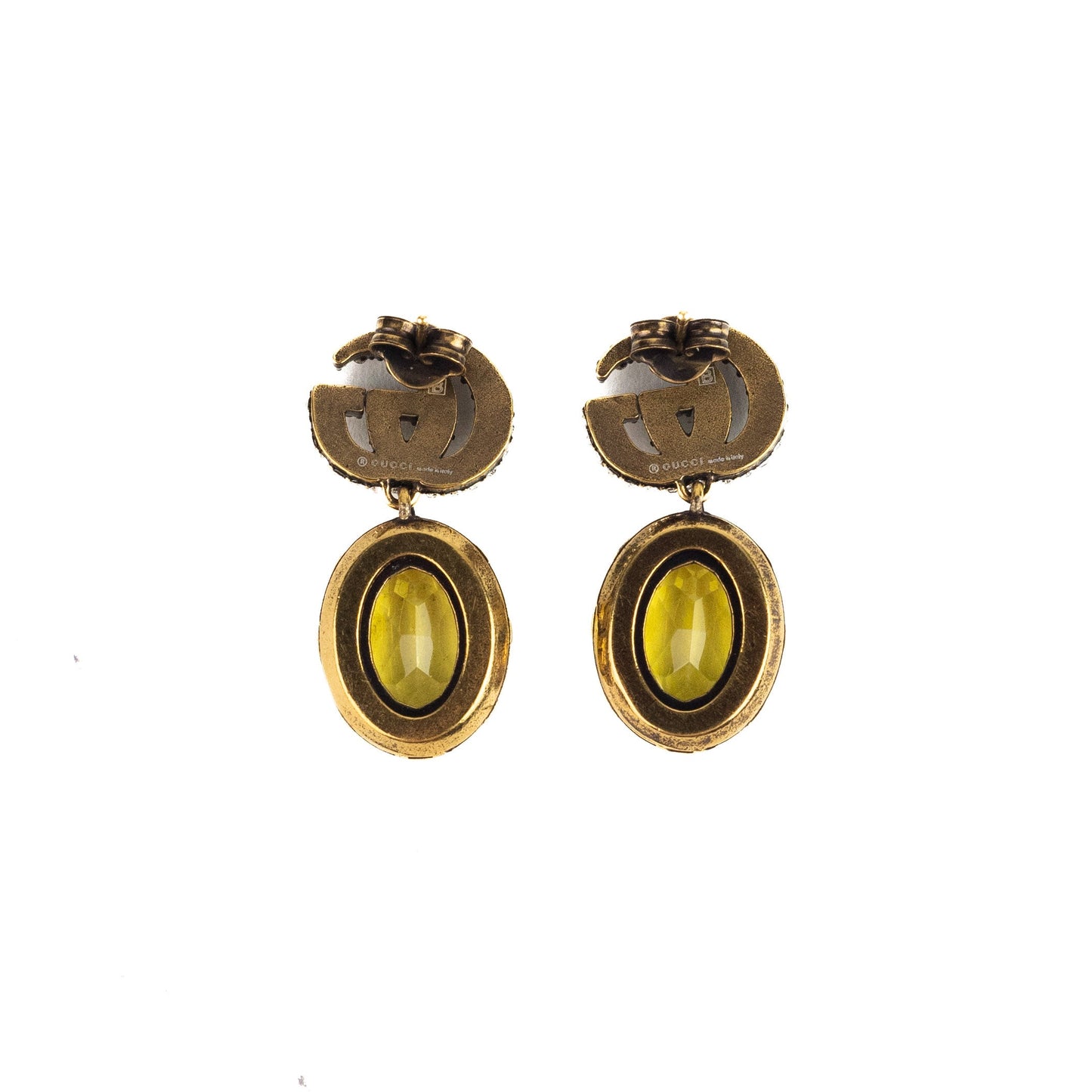 Gucci Double G earrings with crystals