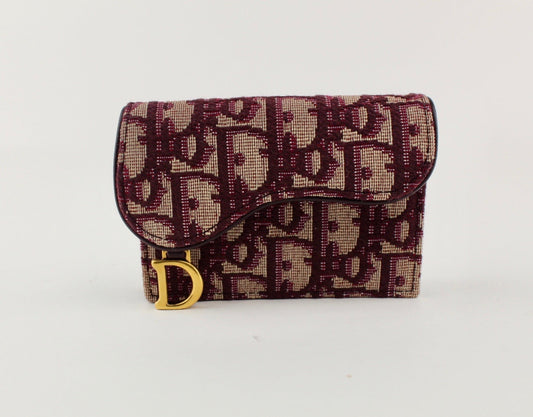 DIOR OBLIQUE SADDLE FLAP CARD HOLDER