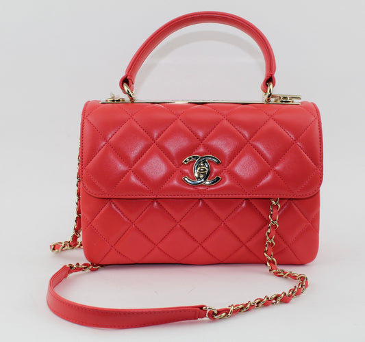 CHANEL FLAP BAG WITH TOP HANDLE