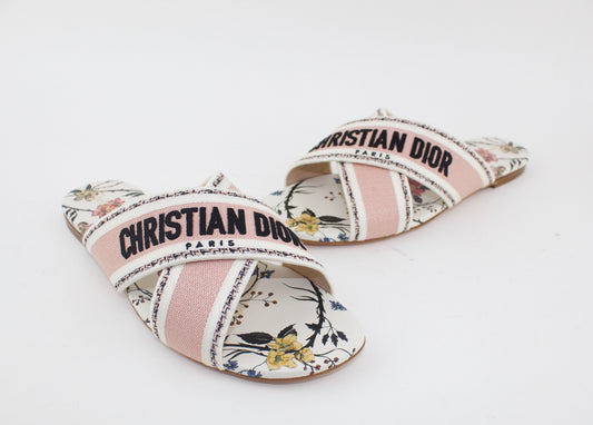 CHRISTIAN DIOR CRISS CROSS DWAY SLIDES