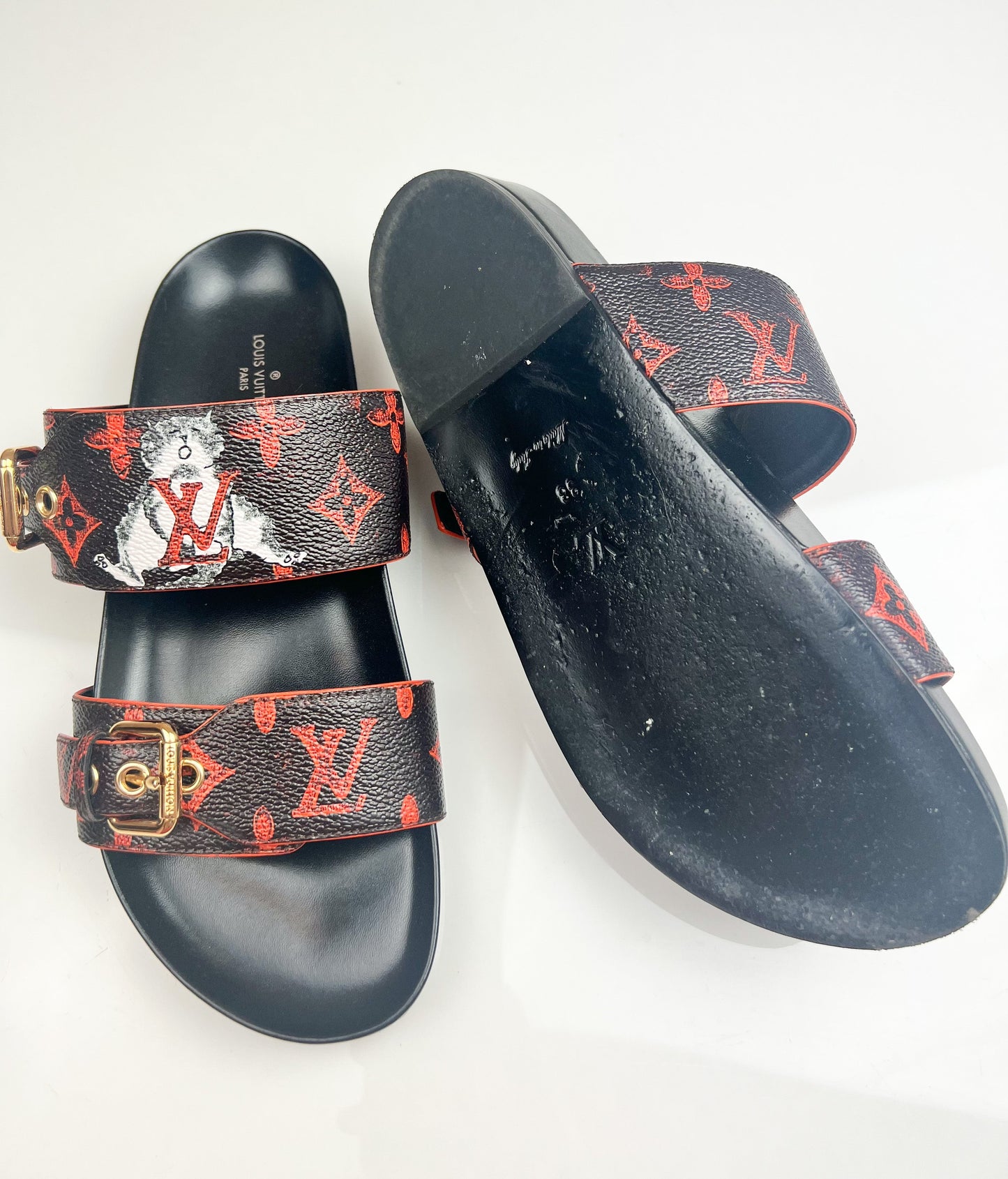 Louis Vuitton Bom Dia Catogram Flat Mules