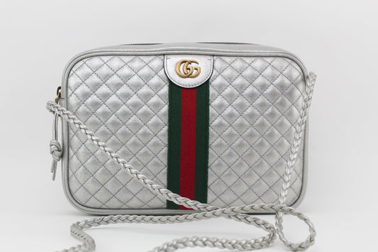 Gucci Metallic Quilted Leather shoulder bag