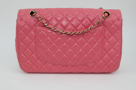 CHANEL SMALL LAMBSKIN FLAP BAG IN PINK