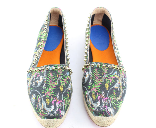 CHRISTIAN LOUBOUTIN ARES SPIKED ESPADRILLES