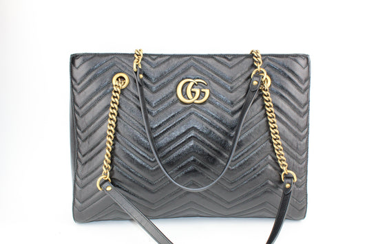 Gucci GG Marmont Matelassé medium tote black