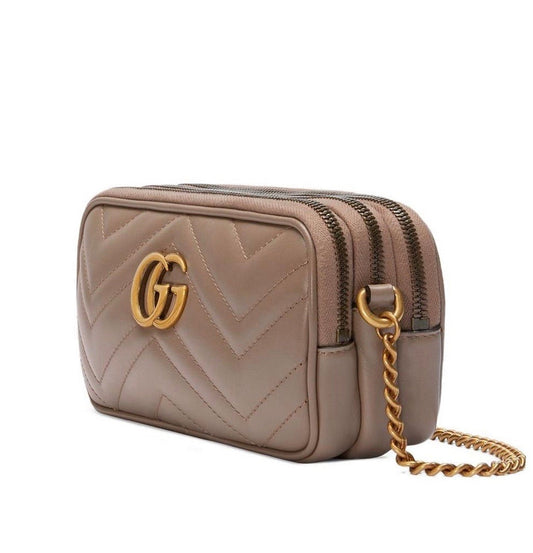 GUCCI GG MARMONT CHAIN BAG TRIPLE ZIP