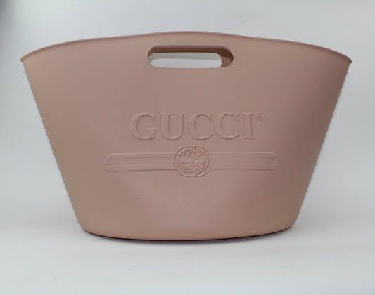 GUCCI LOGO RUBBER BUCKET TOTE BAG