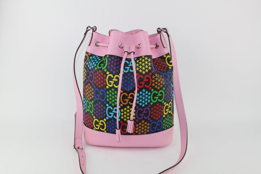 GUCCI PSYCHEDELIC BUCKET BAG PINK