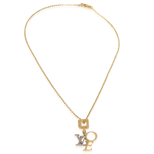 Louis Vuitton White Gold & Yellow Gold LOVE Pendant