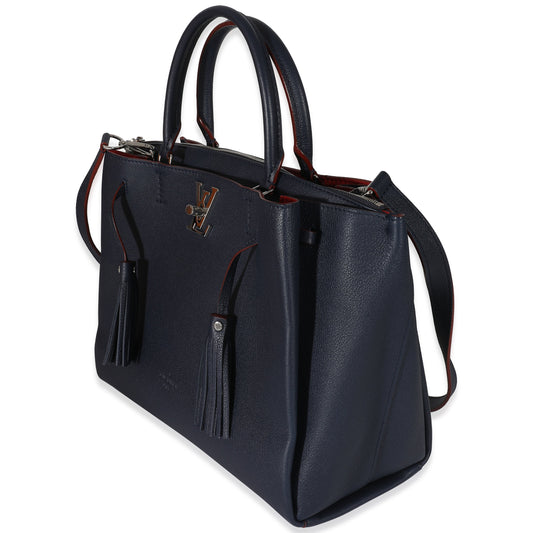 Louis Vuitton Louis Vuitton Calfskin Marine Rouge Lockmeto Tote