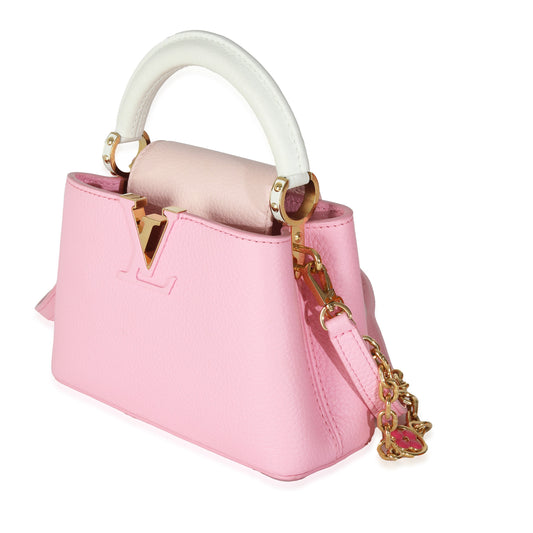 Louis Vuitton Candy Pink Taurillon Flower Chain Mini Capucines