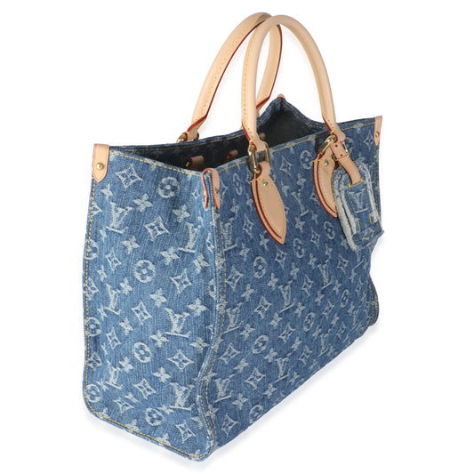 Louis Vuitton Blue Monogram Denim Onthego MM
