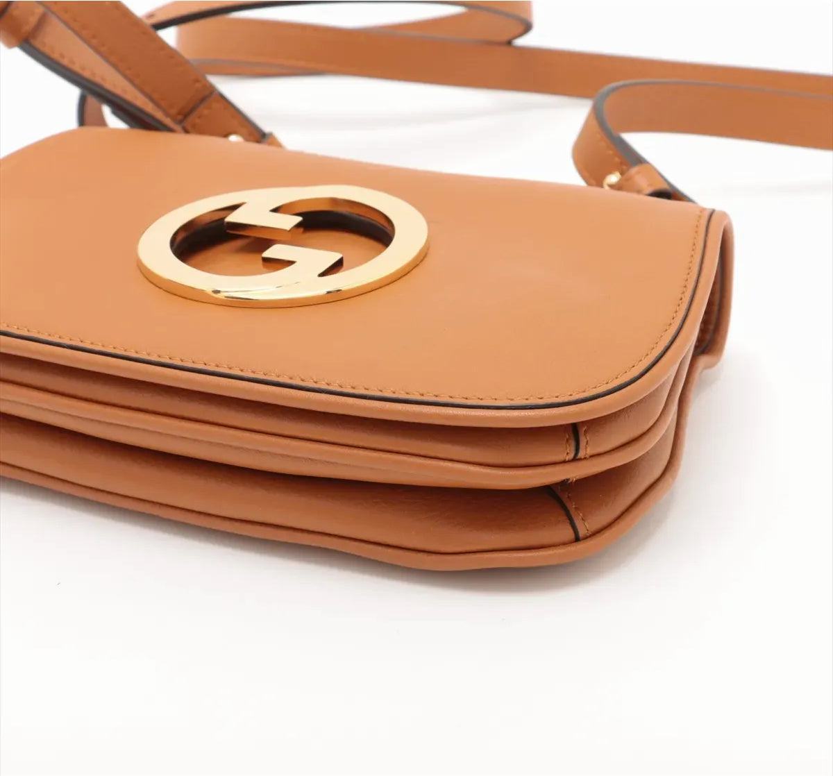 Gucci Mini Blondie Flap Shoulder Bag Calfskin