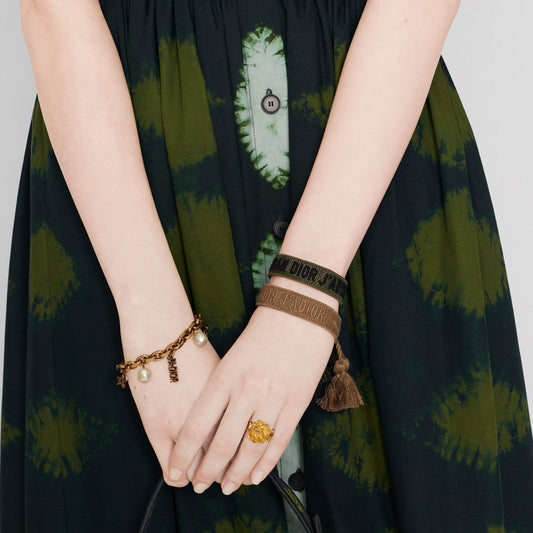 J'ADIOR BRACELET SET BEIGE & GREEN