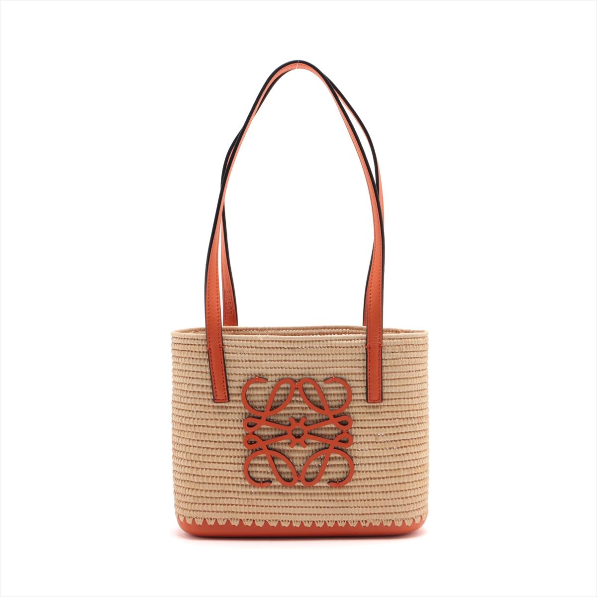 Loewe Square Basket Small Straw Bag