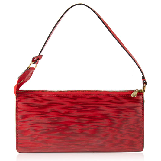 Louis Vuitton Louis Vuitton Red Epi Leather Pochette Accessoires