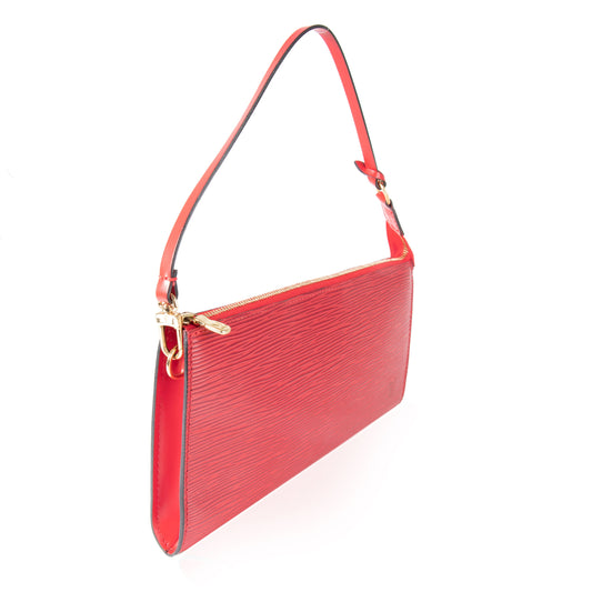 Louis Vuitton Louis Vuitton Red Epi Leather Pochette Accessoires