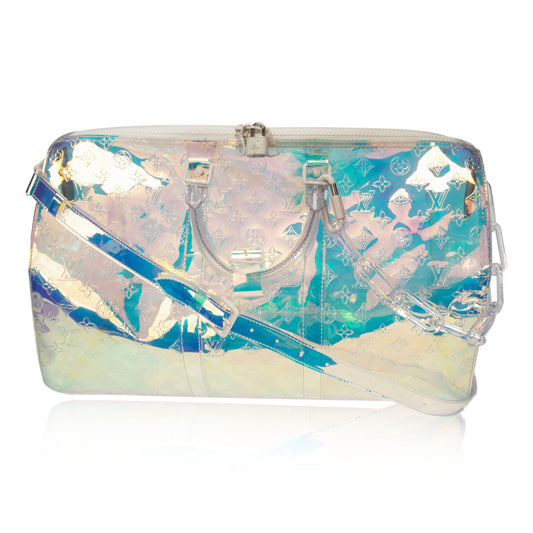 Louis Vuitton Louis Vuitton x Virgil Abloh Monogram PVC Prism Keepall Bandouliére 50