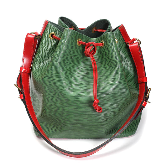 Louis Vuitton Louis Vuitton Vintage Red & Borneo Green Epi Leather Petit Noé