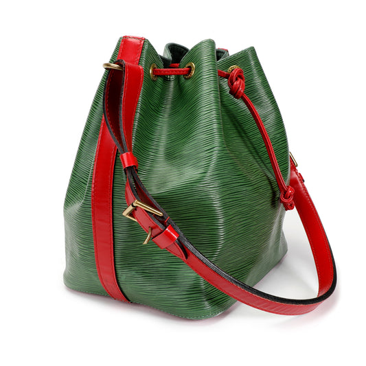 Louis Vuitton Louis Vuitton Vintage Red & Borneo Green Epi Leather Petit Noé