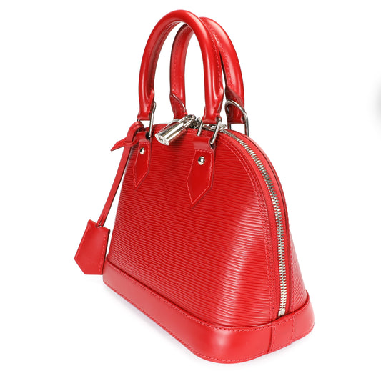 Louis Vuitton Louis Vuitton Red Epi Leather Alma BB