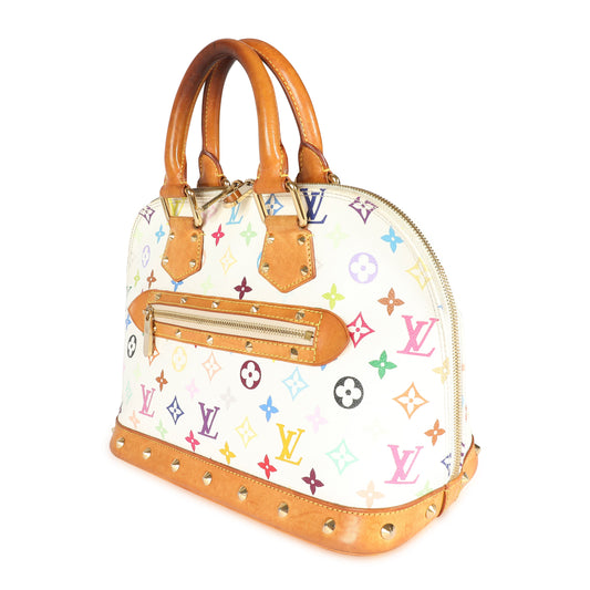 Louis Vuitton Louis Vuitton x Takashi Murakami White Monogram Multicolore Alma PM