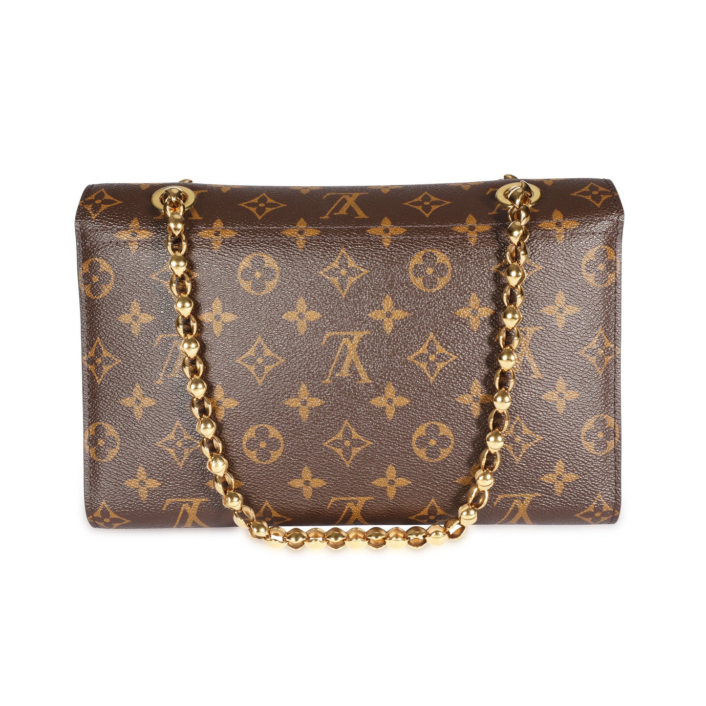 Louis Vuitton Louis Vuitton Monogram Canvas & Black Leather Victoire Chain Bag