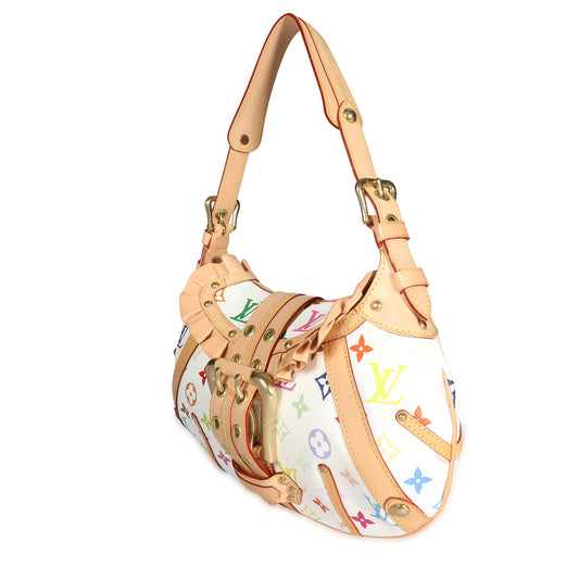 Louis Vuitton Louis Vuitton x Takashi Murakami White Monogram Multicolore Leonor Bag