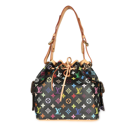 Louis Vuitton Louis Vuitton x Takashi Murakami Black Monogram Multicolore Noé Bag