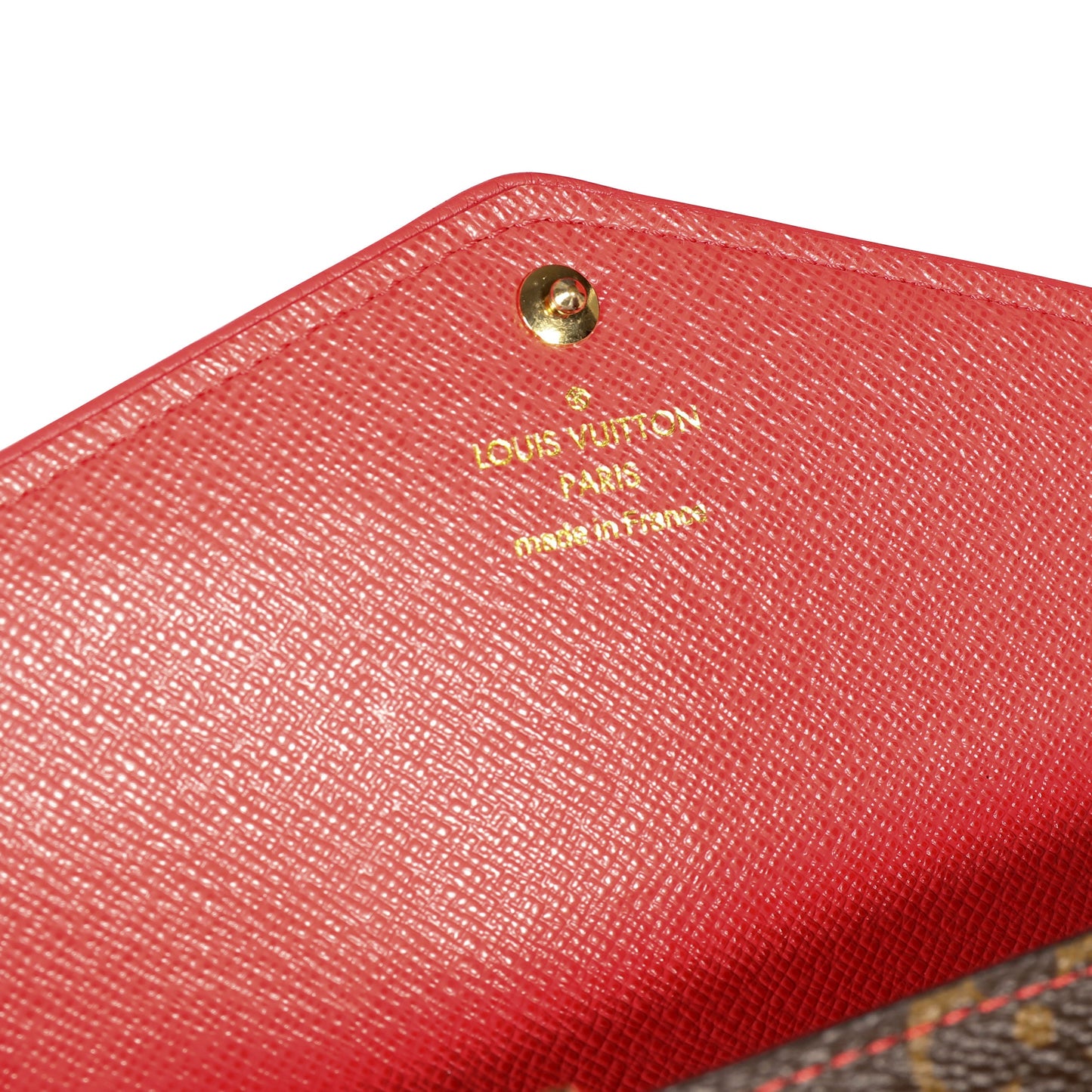 Louis Vuitton Louis Vuitton Poppy Leather & Monogram Canvas  Retiro Sarah Wallet
