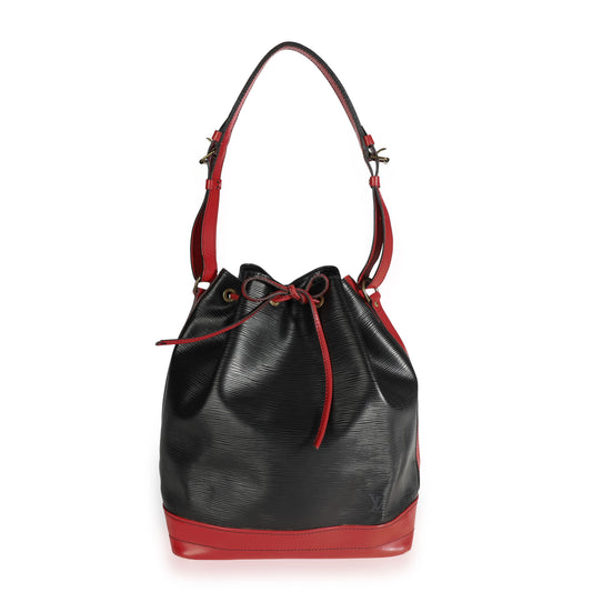 Louis Vuitton Louis Vuitton Vintage Black & Red Epi Leather Noé Bag