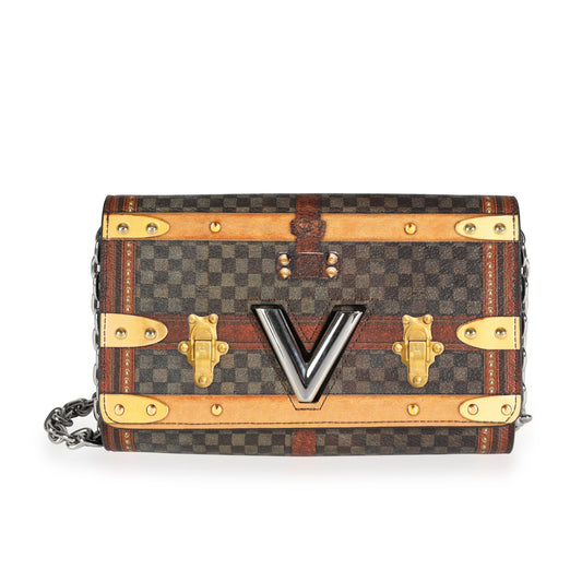 Louis Vuitton Louis Vuitton Transformed Time Trunk Damier Ebene Twist Chain Wallet