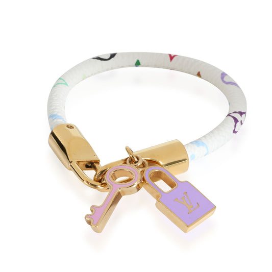 Louis Vuitton Louis Vuitton White Monogram Multicolore Luck It Bracelet