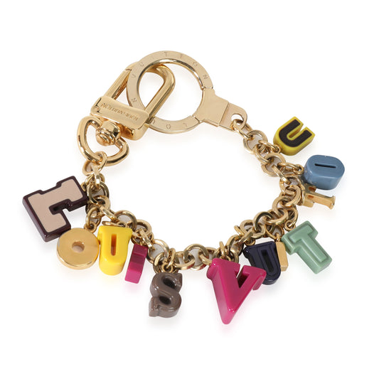 Louis Vuitton Louis Vuitton Multicolor Resin & Gold-Tone Playtime Letters Bag Charm