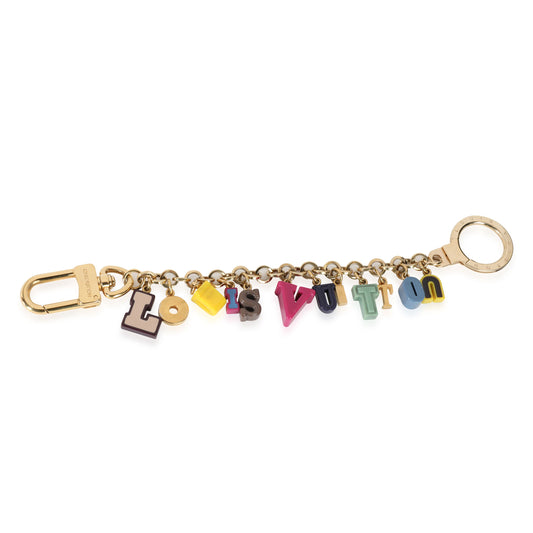 Louis Vuitton Louis Vuitton Multicolor Resin & Gold-Tone Playtime Letters Bag Charm