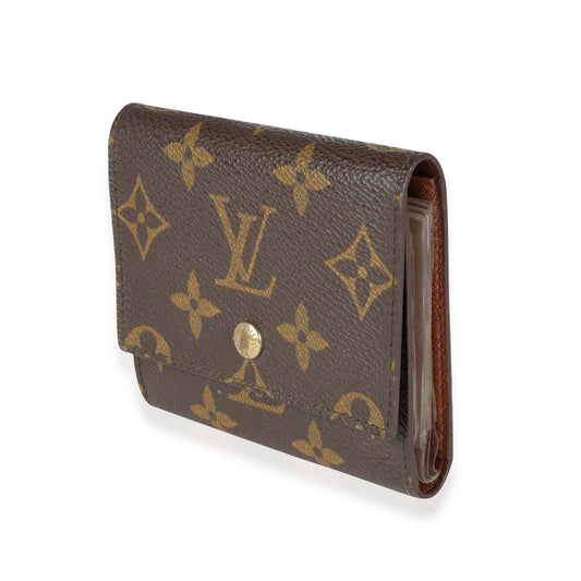 Louis Vuitton Louis Vuitton Vintage Monogram Canvas Trifold Business Card Holder