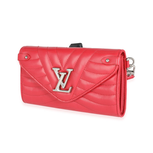 Louis Vuitton Louis Vuitton Red Quilted Cowhide New Wave Wristlet Wallet