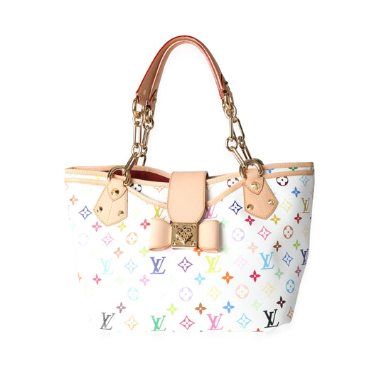 Louis Vuitton Louis Vuitton x Takashi Murakami White Monogram Multicolore Canvas Annie GM